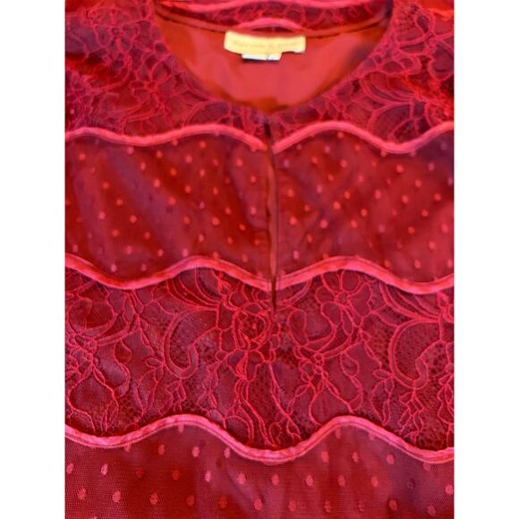 Sachin + Babi Red Lace Dress - Size 6 - Picture 12 of 12